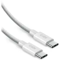 SBS BRAIDED USB-C CABLE 100W, 2 M, WHITE