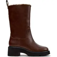 Camper for woman. K400843-002 Milah brown leather tall boots (39), 3 to 5 cm, None, Casual