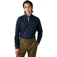 Hackett for man. HM3010855 Navy Multi Trim Flannel Shirt (XXL), Casual, Cotton, Long sleeve