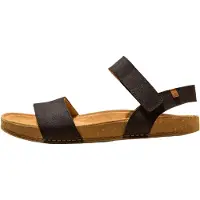 El naturalista for man. 257901101005_001 Leather sandals N5790 Balance black (46), Flat, 1 to 3 cm, Velcro, Casual