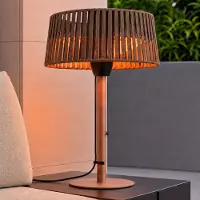 LUCANDE Pyravo terassilämmitin, ruskea, alumiini, korkeus 70 cm, IP44 – , Pyravo, Ruskea / ruoste, Metalli, Moderni