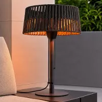 LUCANDE Pyravo terassilämmitin, musta, alumiini, korkeus 70 cm, IP44 – , Pyravo, Musta, Metalli, Moderni