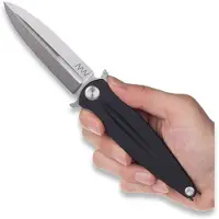ANV Knives Z400 BB - Sandvik Stonewash - Dural kääntöveitsi, musta