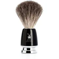 Muhle Rytmo Shaving Brush High-Grade Resin Black Pure Badger