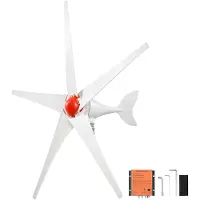 Vevor 800 W:n 12 V:n tuuliturbiinigeneraattori, 5-lapainen tuuliturbiinipaketti MPPT-ohjaimella, tehokas 3-vaiheinen vaihtovirtatuulivoimageneraattori matkailuautoihin, veneisiin, kotiin, maatiloille