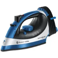 Russell Hobbs 23770 Easy Store Wrap and Clip -käsikäyttöinen höyrysilitysrauta, jossa on pystysuora vaatehöyrystintoiminto, sininen ja musta