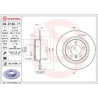 Brembo Jarrulevy (1kpl) 08.D180.11