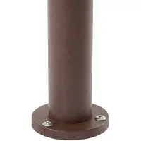 PRIOS PRIOSin Tulimar-pylväsvalaisin, 2-lamppuinen, 60 cm, ruostumaton teräs, IP65 Tulimar , himmennettävä, Ruskea/ruoste, Alumiini, Moderni