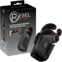 Rebel - sykkivä, värisevä masturbointilaite (musta)