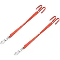 Jojomino 2X BBQ Charcoal Tong Barbecue Carbon Clamp Aluminum Plier Grilled Food Clip Portable Tongs Barbecue Accessories 50.8cm