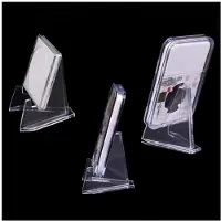 Jojomino 40Pcs Clear Acrylic Coin Display Stand Holders Small Easel Rack Card Commemorative Challenge Coin Capsule Holder Support