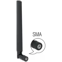 DeLOCK 12634, 1,3 dBi, 50 Ω, Ympyräsäteilyantenni, SMA, Uros, 3 - 6