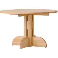 Audo Copenhagen Puffin Ruokapöytä Ø120 Cm Massiivinen Luonnontammi - Ruokapöydät & Baaripöydät Teräs Solid Natural Oak - 71314-020393