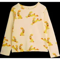 Mini Rodini Rabbits Aop Ls Tee - Yellow - 80/86