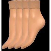 Decoy Silklook Ankle 4-Pack - Beige - ONE SIZ