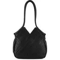 Fredsbruder Criss-Cross Shopper-laukku Nahka 30 cm Musta