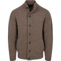 Barbour Men's Elbow-Patch Cardigan Dark Stone Pitkähihaiset paidat M