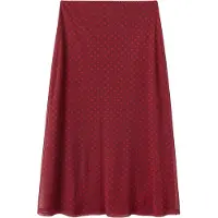 Mango Polka Dot Tulle Skirt - Red - L