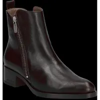 Wonders for woman. D-1810_5715_9332 Bonjour 10 Brown Leather Ankle Boots (41), 1 to 3 cm, Zip, Casual