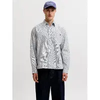 Jack & Jones Businesspaita 'JORFrederiksberg' vaaleansininen / verenpunainen / valkoinen