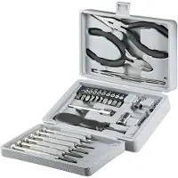Goobay Tools Tool Box 25 components 77093, Black, Silver (77093)
