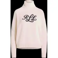 Ralph Lauren Logo Cashmere Turtleneck Sweater - Cream - M