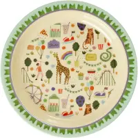 Rice lautanen 22 Cm Mint Fun Fair - Lastenlautaset Melamiini Vihreä - KILPL-FUFAMI