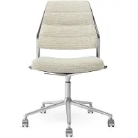 Vipp 454+ Swivel Chair With Wheels - Toimistotuolit Tekstiili Wavy - 454+02C01