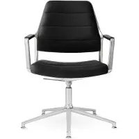 Vipp 455+ Työtuoli Musta Nahka - Toimistotuolit Tekstiili Black Leather - 455+04G01P