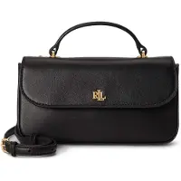 Ralph Lauren Marcy Käsilaukku Nahka 20.5 cm Musta