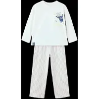 Mango Full Printed Cotton Pyjamas Set - White - 104