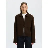 Selected Slwmika Ls Knit Cardigan - Brown - L
