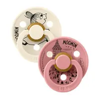 BIBS X Moomins Little My 2 Kpl:n Lateksinen Tutti-pakkaus Ivory Ivory 0-6 M Valkoinen 0-6 kuukautta Pojat, Tytöt