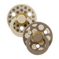BIBS Pacifier Studio Colour Polka Mix Latex Vanilla/Dark Oak Size