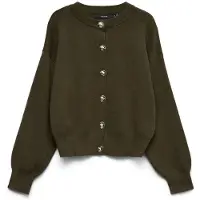 Vero Moda Vmnoella Ls O-Neck Cardigan Boo - Khaki green - S