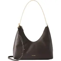 Calvin Klein Olkalaukku 'Chain Strap Pebble Grain Hobo' suklaa