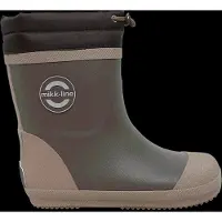 Mikk-Line Wellies Winter Mix - Barefoot - Khaki green - 22