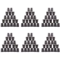 Typecat 120 Paper Cups (9oz) - Plain Solid Colours Birthday Party Tableware Catering(Black)