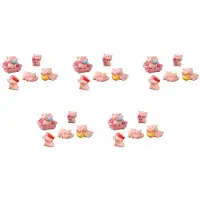 Typecat 30 Pcs Miniature Pigs Figurines Cute Pig Family Toys Figures DIY Crafts for Fairy Garden Decoration