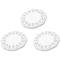 Typecat Lace Doilies Paper 300 Pcs,4.5 Inch Decorative Round Placemats,Liners for Cake,Desserts Baked Treat Tableware Display
