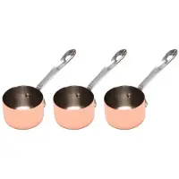 Typecat 3X Gravy Boats Copper Plated Sauce Cup Milk Cup French Fries Sauce Cup Western Restaurant Special Copper Pot 3.8cm