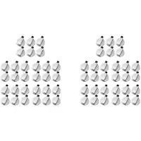 Typecat Stoves Cooker Knobs,Oven Knob 60pcs,Zinc Alloy 6mm Universal Silver Gas Stove Control Knobs Adaptors Oven Rotary