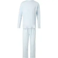 Calvin Klein Underwear Pitkä pyjama pastellinsininen / valkoinen