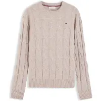 Tommy Hilfiger Soft Wool Cable C-Nk Ls Swt - Beige - XS