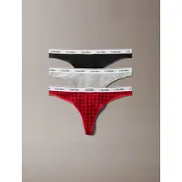 Calvin Klein Thong 3Pk - Red - XL