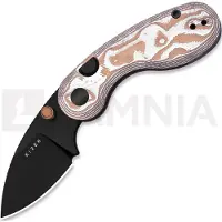 Kizer Cutlery Microbe 14C28N kääntöveitsi, Orange Glass Fiber, Black PVD