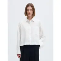 Selected Dannie Cropped Pitkähihainen Kauluspaita