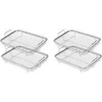 Jojomino 4X Air Fryer Basket for Oven, Stainless Steel Grill Basket, Non-Stick Mesh Basket, Air Fryer Tray Wire Rack Basket