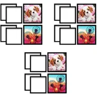 Jojomino 18 Pack Diamond Painting Frame, Painting Picture Frame 25x25cm, Magnetic Picture Frame for Diamond Painting Pictures