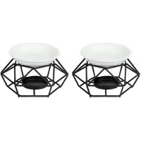 Jojomino 2X Delicate Romantic Ceramic Tealight Candle Holder Oil Burner Aroma Diffuser Furnace Home Decoration Stylish Design